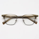 Kemp Vintage Browline Eyeglasses Frame Browline Frames Southood Green Silver